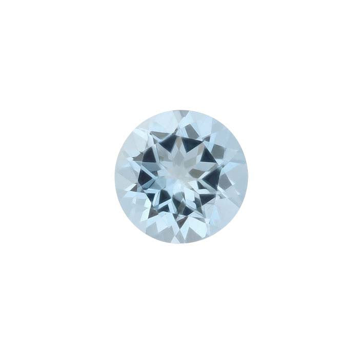 Aquamarine Round Faceted Gemstones, AAA-Grade