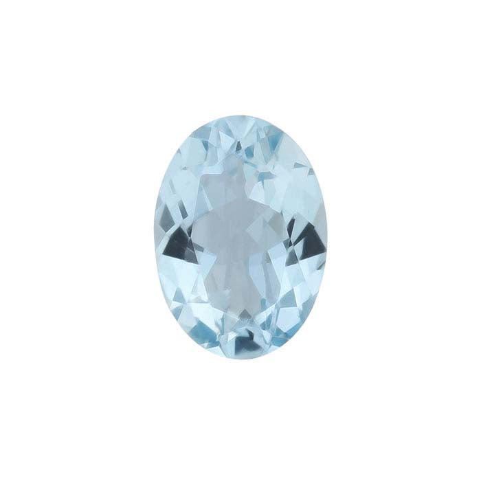 Aquamarine Oval Faceted Gemstones, AAA-Grade