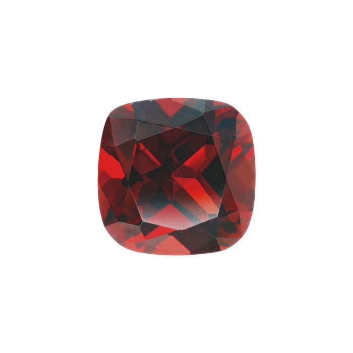 Garnet Cushion Faceted Gemstone, AA-Grade