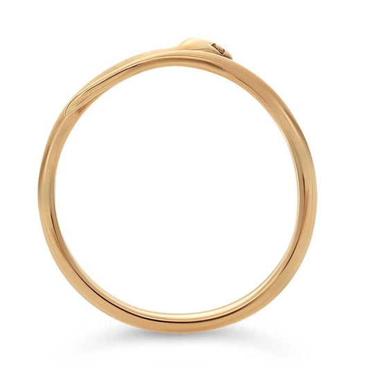 Bronze Snake Bypass Ring, Adjustable