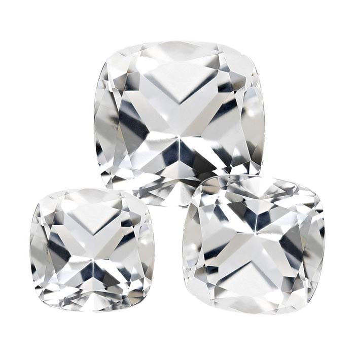Crystal Quartz Cushion Gemstone, AA-Grade