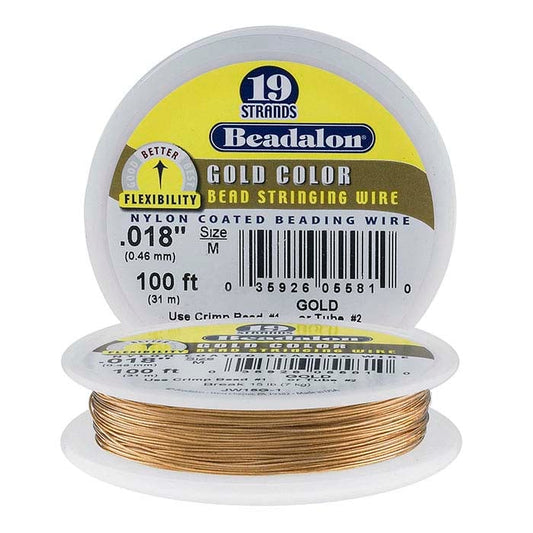 Beadalon® Designer Series 19-Strand Satin Gold Wire, 30.48 m. Spool