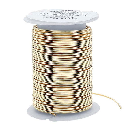 Beadsmith® Wire Elements Gold-Color Round Craft Wire, 1.02mm, 1/2-Hard