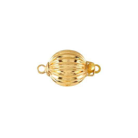 14/20 Yellow Gold-Filled 17.6 x 10mm Corrugated Safety Clasp