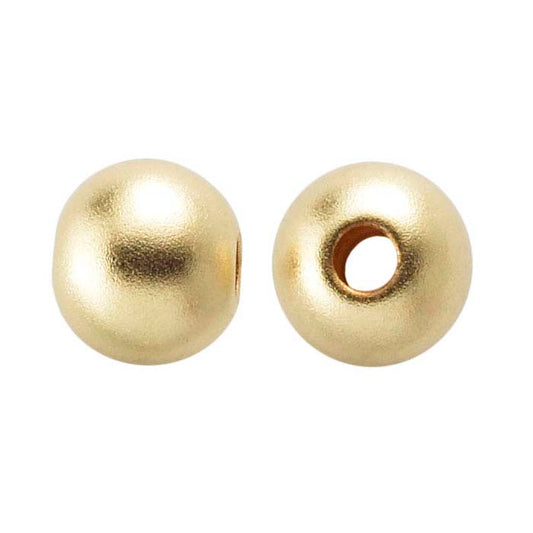 14/20 Guldpläterad Guldfylld 5 mm Rund Sandblästrad Pärla
