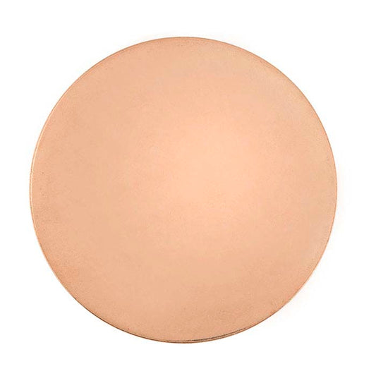 Disque en cuivre 25,4 mm, 1,02 mm, 1/2 dur