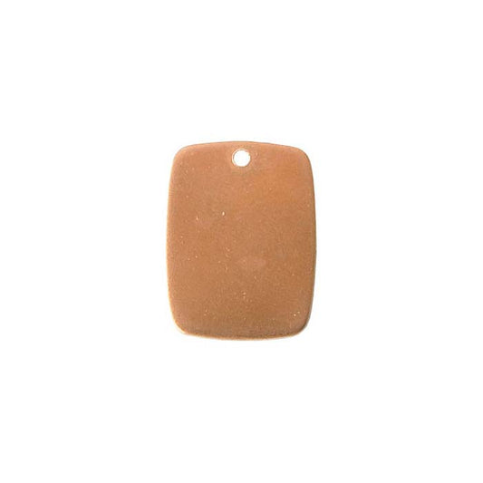 Étiquette rectangulaire en cuivre 24,5 x 19 mm, 1,02 mm