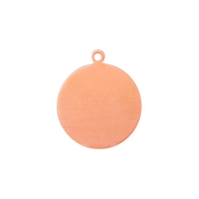 Miedziana okrągła zawieszka 30 x 26 mm, 1,02 mm