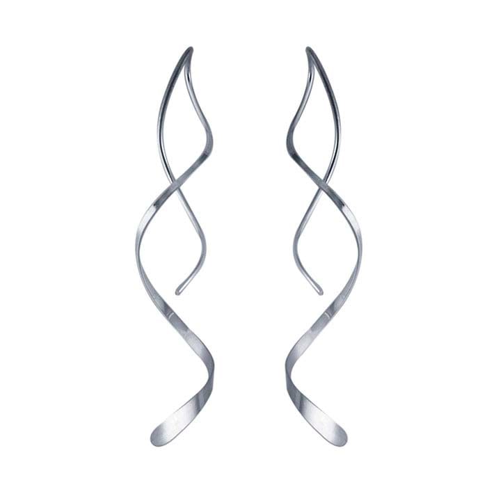 Sterling Silver Twist Earrings