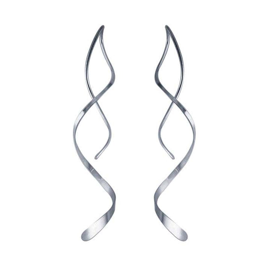 Sterling Silver Twist Earrings