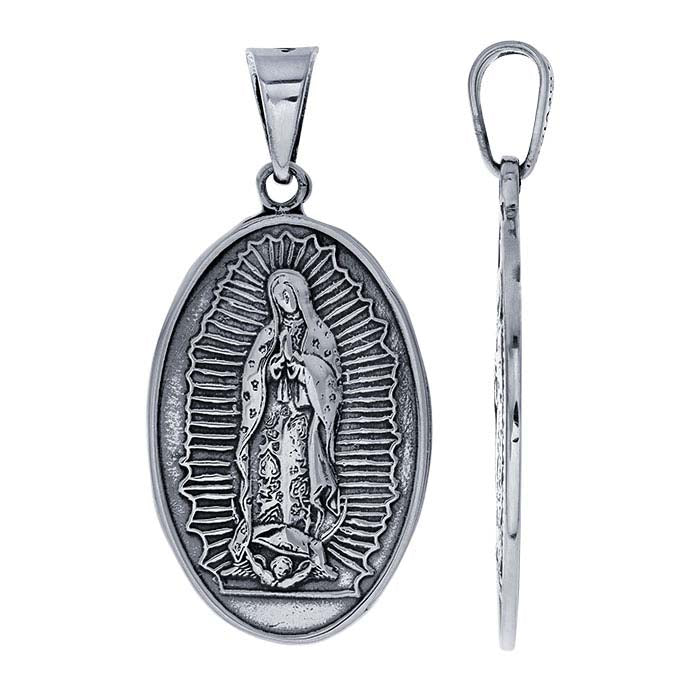 Sterling Silver Miraculous Medal Pendant