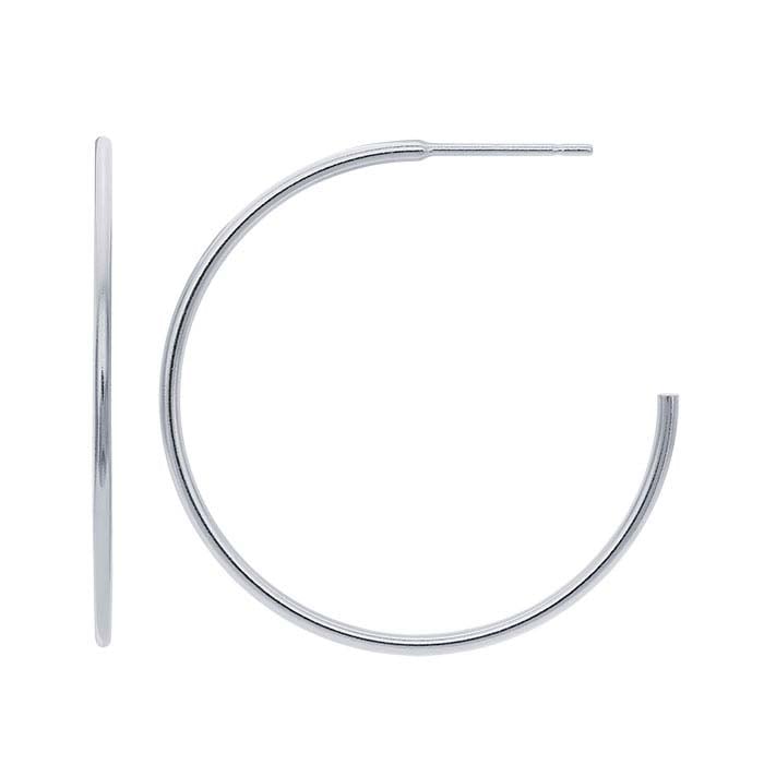 Sterling Silver 3/4 Hoop Earring