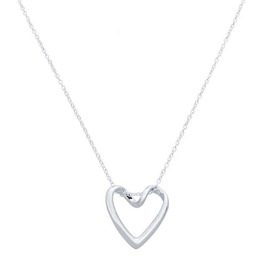 Sterling Silver Open Heart Component