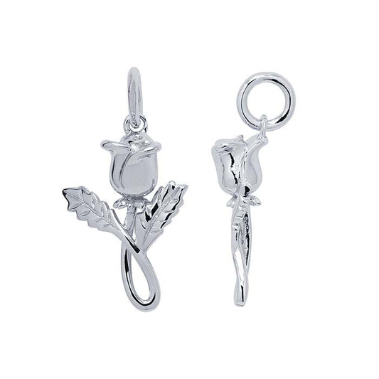Sterling Silver Rose Charm