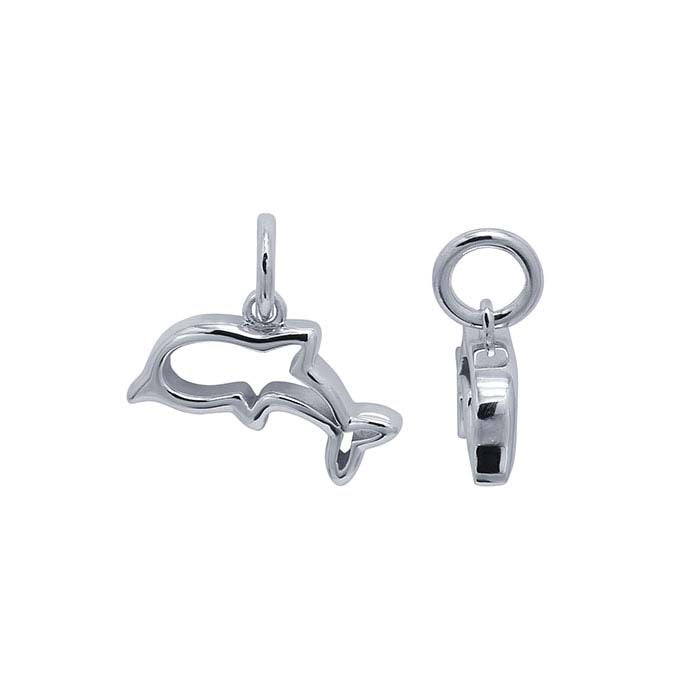 Sterling Silver Cut-Out Dolphin Charm