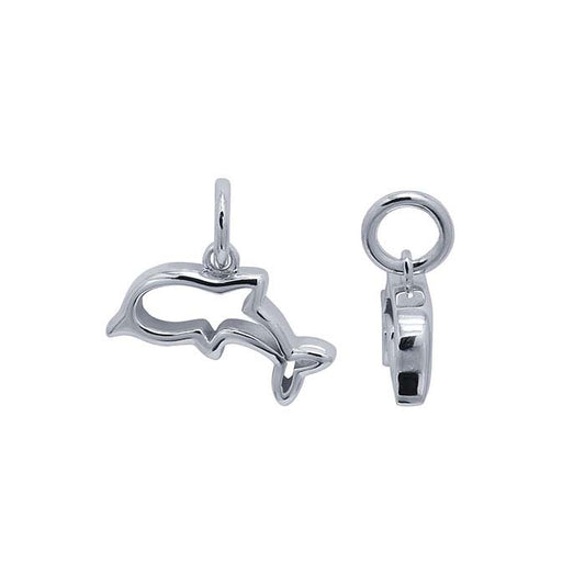 Sterling Silver Cut-Out Dolphin Charm