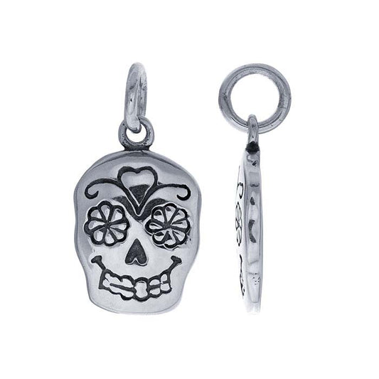 Sterling Silver Sugar Skull Charm