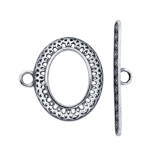 Sterling Silver 19.5 x 19.5mm Toggle Clasp
