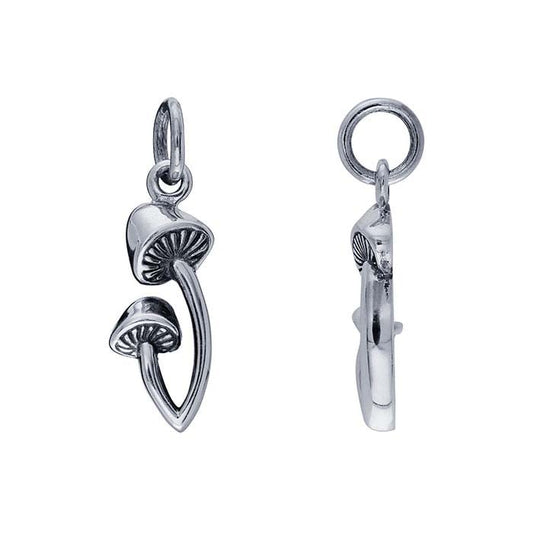 Sterling Silver Mushrooms Charm