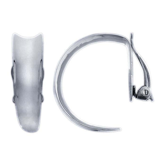 Sterling Silver Clip-On Hoop Earrings