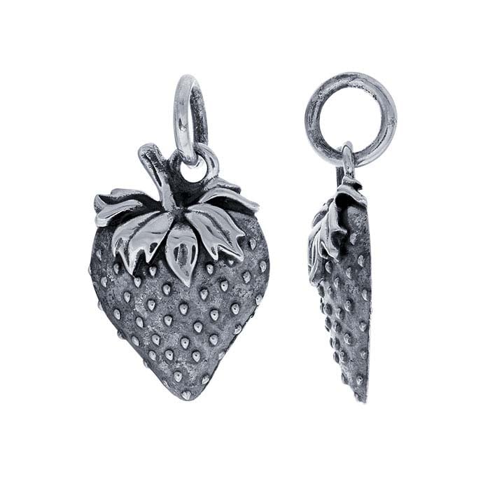Sterling Silver Strawberry Charm
