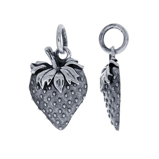Sterling Silver Strawberry Charm