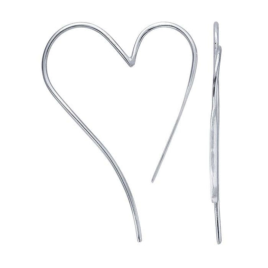 Sterling Silver Heart Ear Wire