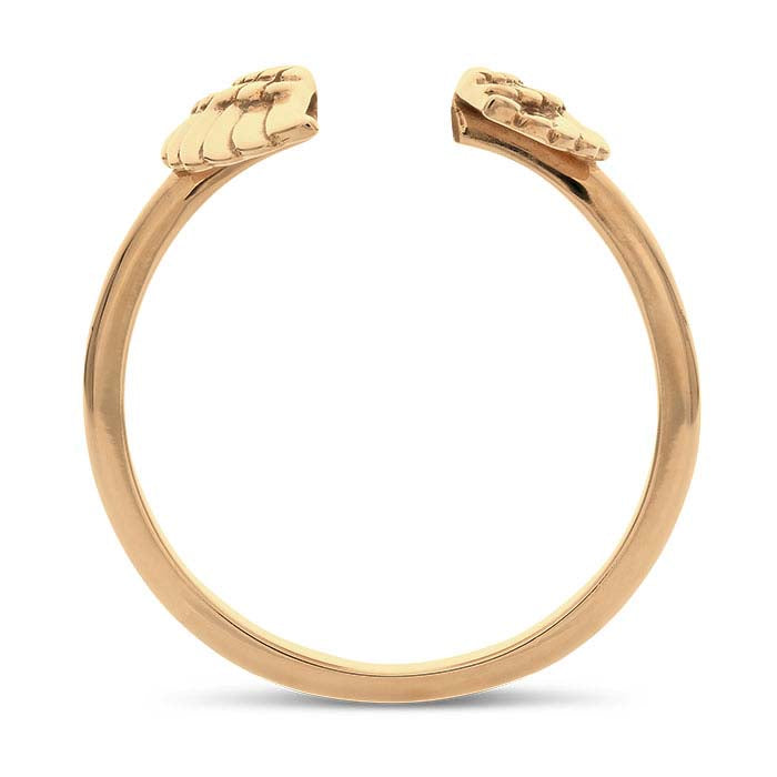 Bronze Angel Wings Ring, Adjustable