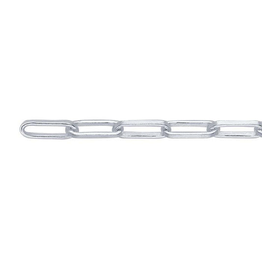 Sterling Silver 2,7 mm Oval Kabelkedja, Per Fot
