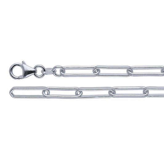 Sterling Silver 4,2 mm Oval Kabelkedja