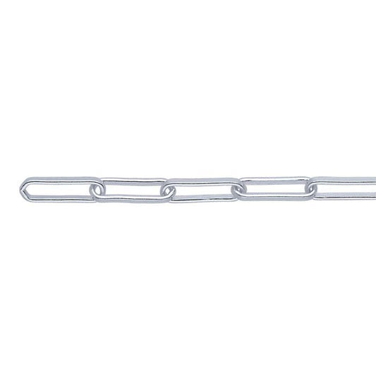 Sterling Silver 4,2 mm Oval Kabelkedja, Per Fot