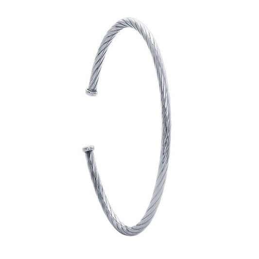 Gedrehtes Manschettenarmband aus Sterlingsilber