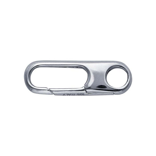 Sterling Silver 20.3 x 6.5mm Oval Push Clasp