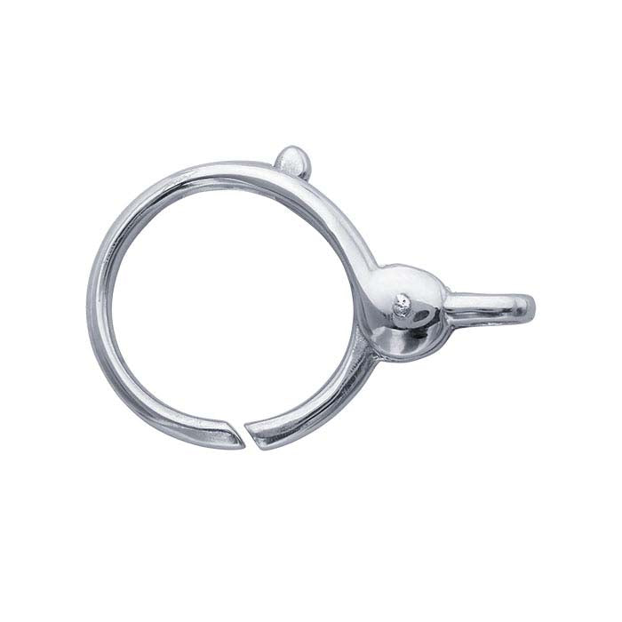 Anello a molla in argento sterling 22,2 x 15,8 mm