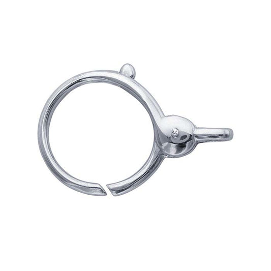 Sterling Silver 22.2 x 15.8mm Spring Ring