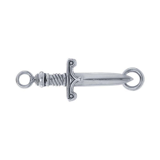 Sterling Silver 34 x 11.5mm 3D Dagger Squeeze Clasp