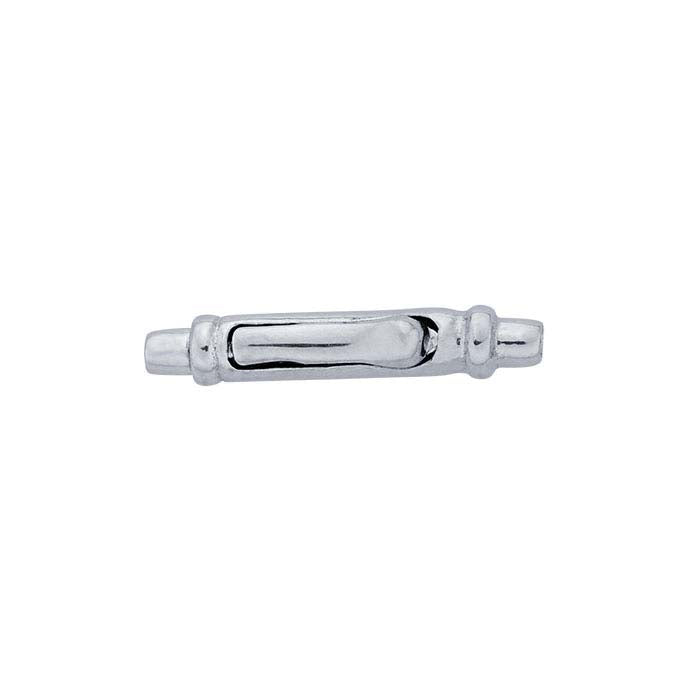 Chiusura a scatto a rilascio rapido in argento sterling 15,3 x 2,6 mm