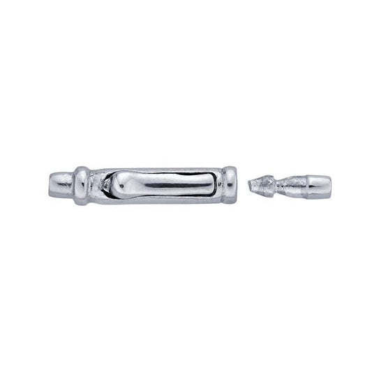 Sterling Silver 15.3 x 2.6mm Push-Release Clasp