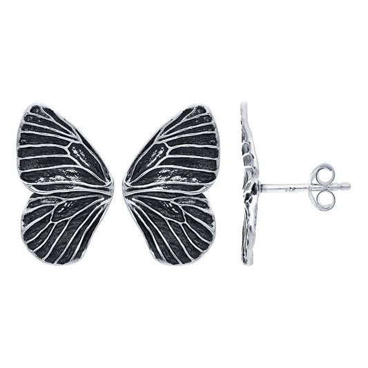 Sterling Silver Butterfly Post Earrings