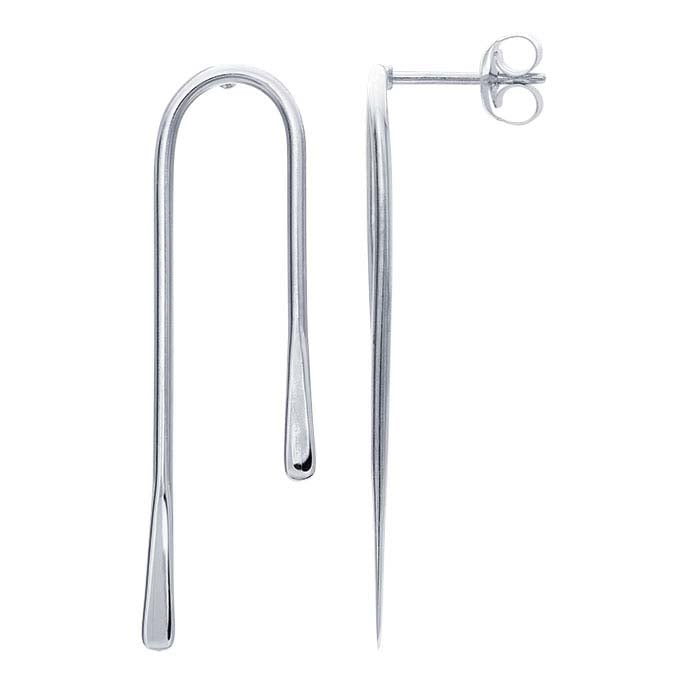 Sterling Silver Asymmetrical Arch Post Earrings