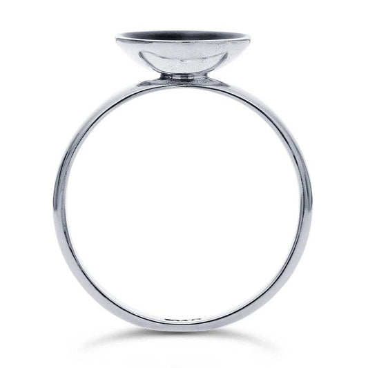 Sterling Silver Cupped Circle Ring