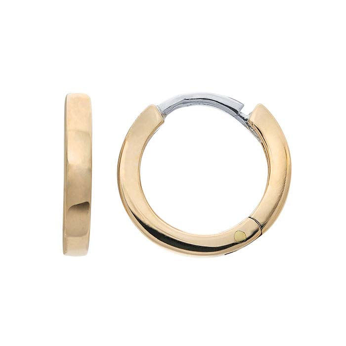 Orecchino a Cerchio Huggie Rotondo in Bronzo