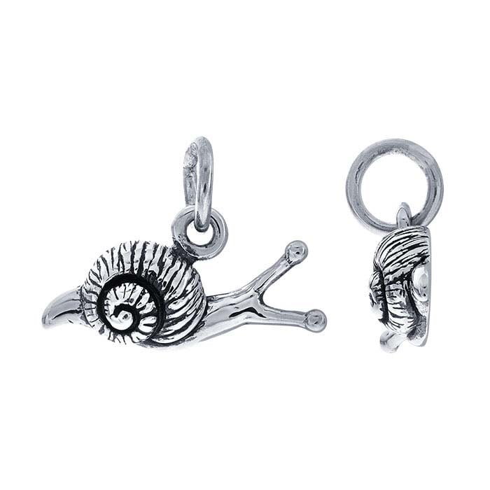 Sterling Silver Snail Charm