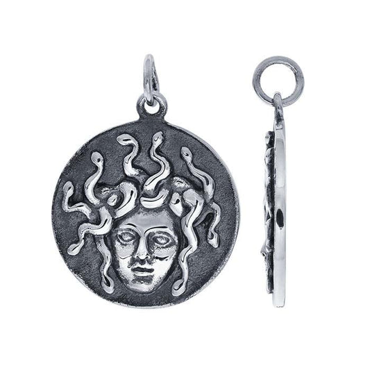 Sterling Silver Medusa Pendant