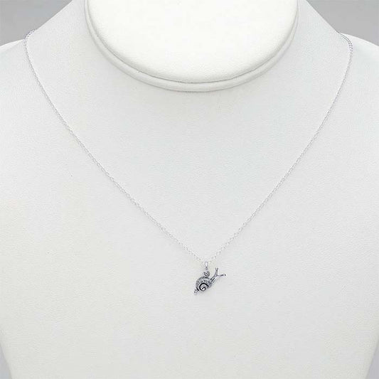Sterling Silver Snail Necklace