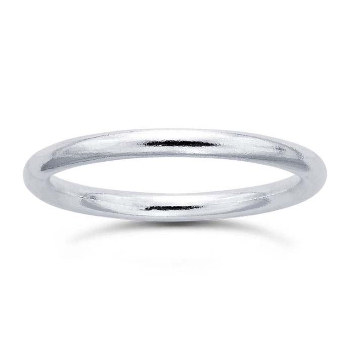 Sterling Silver 1mm Round Wire Stackable Ring