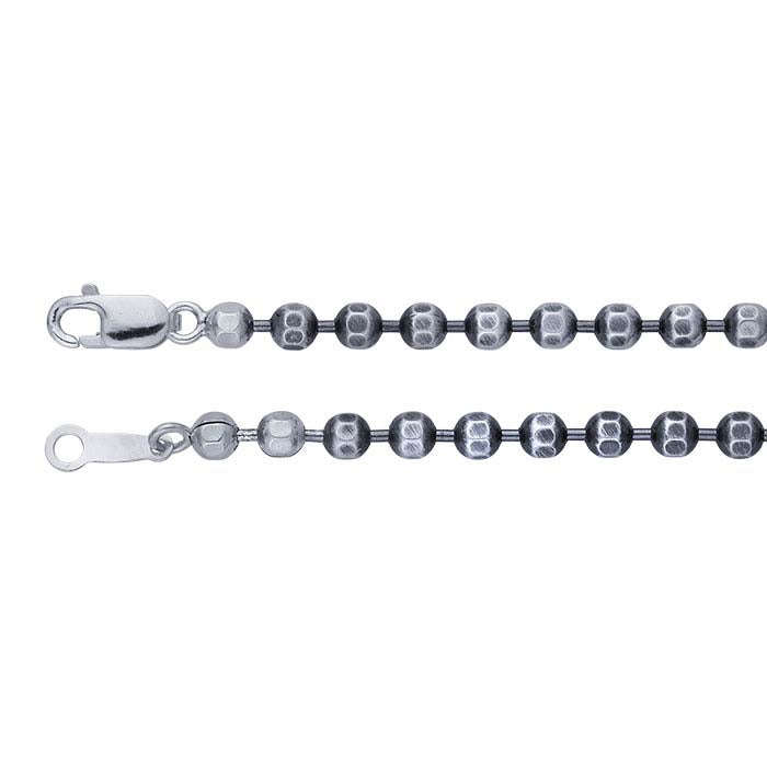 Sterling Silver Diamond-Cut Bead Chain