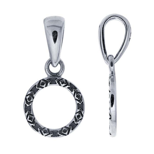 Sterling Silver Patterned Circle Charm