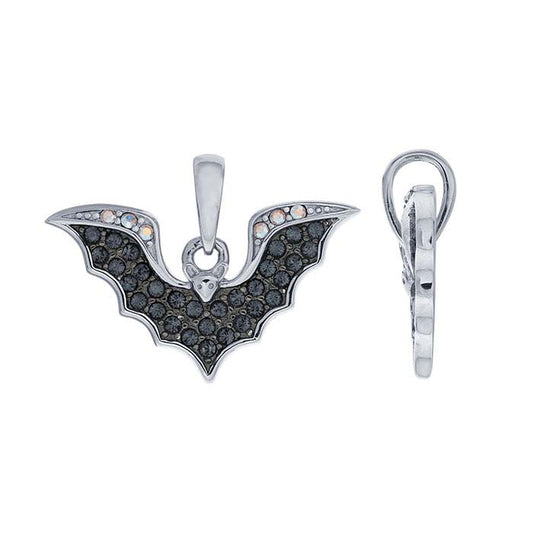 Sterling Silver CZ-Set Bat Charm