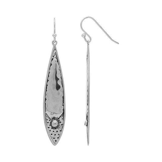 Sterling Silver Oxidized Patterned Earrings